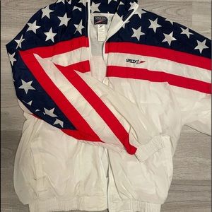 Vintage Speedo American Flag Jacket